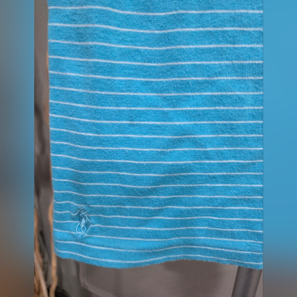 Ralph Lauren Blue Striped Women's Tshirt Sz.S/P - Picture 2 of 9